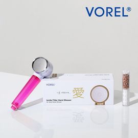 VOREL Dual Filter Shower Head Cute Antibacterial Rust Removal Water Purifier _ Made in Korea